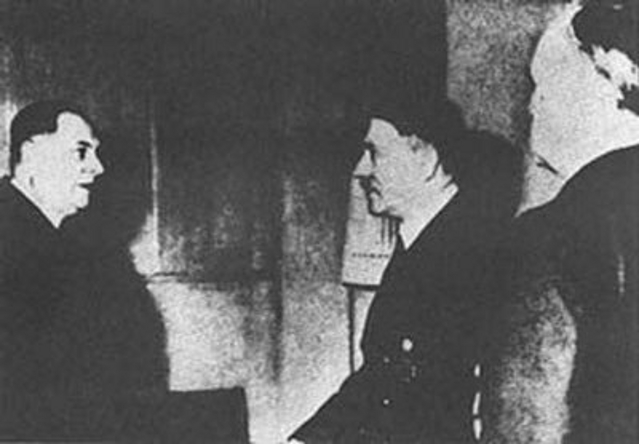 Serbian Nazi Collaborator Milan Nedic and Adolf Hitler Meeting