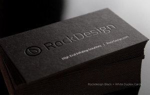 rockdesign black duplex business card